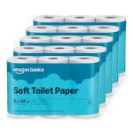 Amazon Basics 2-Ply Toilet Paper, 30 Rolls = 120 Regular Rolls, 350 Sheets, (Pack of 30), Unscented