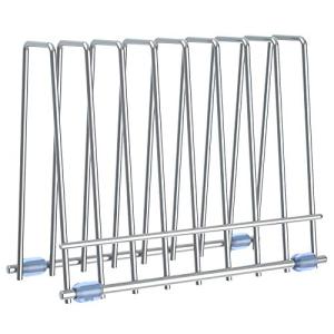 Reusable Storage Bags Rack, Drying Rack for Storage Bags, Stainless Stand for Reusable Freezer Containers & Vacuum Sealer Bags , File Organizer Desktop Storage, Kitchen Storage & Organization (Silver)