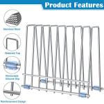 Reusable Storage Bags Rack, Drying Rack for Storage Bags, Stainless Stand for Reusable Freezer Containers & Vacuum Sealer Bags , File Organizer Desktop Storage, Kitchen Storage & Organization (Silver)