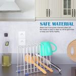 Reusable Storage Bags Rack, Drying Rack for Storage Bags, Stainless Stand for Reusable Freezer Containers & Vacuum Sealer Bags , File Organizer Desktop Storage, Kitchen Storage & Organization (Silver)