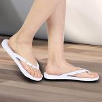 LAVAU White Flip Flops for Woman, Water Sandals for Shower Beach and Pool, Waterproof and Anti Slip W-bai-7
