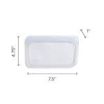 Stasher Premium Silicone Reusable Food Storage Snack Bag, Clear, Microwave, Sous Vide, Dishwasher, Oven and Freezer Safe, BPA Free, Leak-free, Eco-friendly, 12 Oz