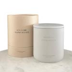 WHOLESOME. Warm Woods Scented Non-Toxic Candles for Home, 2 Wicks Natural Coconut Wax Candle Eco-Friendly, Luxury Aromatherapy Candles Stress Relief, 16 oz Large Concrete Jar, 90 Hours Burn