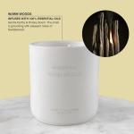 WHOLESOME. Warm Woods Scented Non-Toxic Candles for Home, 2 Wicks Natural Coconut Wax Candle Eco-Friendly, Luxury Aromatherapy Candles Stress Relief, 16 oz Large Concrete Jar, 90 Hours Burn