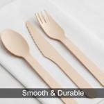 500 Pieces Disposable Cutlery, Wooden Utensils Set [200 Spoons, 200 Forks, 100 Knives] - Disposable Wooden Cutlery, Eco-Friendly Forks and Spoons, Compostable Cutlery Set Party Utensils