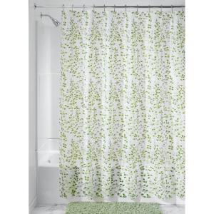 iDesign Vine Shower Curtain, 72 x 72, Green/White