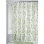 iDesign Vine Shower Curtain, 72 x 72, Green/White