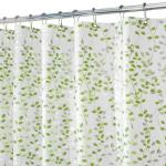 iDesign Vine Shower Curtain, 72 x 72, Green/White
