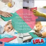 LOLA Swedish Dishcloths, 2 Pack, Sustainable Towels, Super Absorbent Reusable Paper Towels, for Washing Dishes, Glasses, Kitchen Packers