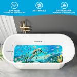XIYUNTE Baby Bath Mat for Tub Non Slip Kids Bath Mat - 40''x16'' Extra Long Cartoon Bathtub Mat Non Slip Kids Shower Mat Eco-Friendly Toddler Bath Mats with Suction Cups, Machine Washable