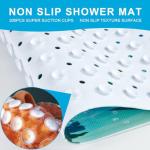 XIYUNTE Baby Bath Mat for Tub Non Slip Kids Bath Mat - 40''x16'' Extra Long Cartoon Bathtub Mat Non Slip Kids Shower Mat Eco-Friendly Toddler Bath Mats with Suction Cups, Machine Washable