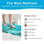 XIYUNTE Baby Bath Mat for Tub Non Slip Kids Bath Mat - 40''x16'' Extra Long Cartoon Bathtub Mat Non Slip Kids Shower Mat Eco-Friendly Toddler Bath Mats with Suction Cups, Machine Washable