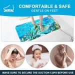 XIYUNTE Baby Bath Mat for Tub Non Slip Kids Bath Mat - 40''x16'' Extra Long Cartoon Bathtub Mat Non Slip Kids Shower Mat Eco-Friendly Toddler Bath Mats with Suction Cups, Machine Washable