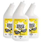 Molly's Suds Toilet Bowl Cleaner (Non-Bleach) | 98% Plant-Based Gel Formula Freshens, Removes Stains and Deodorizes | Lemon Scent - 23 Fl Oz (Pack of 3)