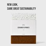 Public Goods Scrubber Sponge | Cleaning & Scrubbing Sponges for Dishes & Kitchen Sink | Natural, Plant-Based Sponges | Pack of 4