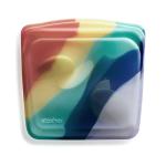Stasher Premium Silicone Reusable Food Storage Sandwich Bag, Rainbow Splash, Microwave, Sous Vide, Dishwasher, Oven and Freezer Safe, BPA Free, Leak-free, Eco-friendly, 28 Oz