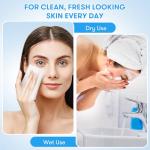 Beauntangly Disposable Face Towel, XL Facial Towelettes Soft Thick Absorbent, Lint-Free Biodegradable Makeup Remover Dry Wipes for Skin Care Washing Drying Nursing Camping Travel Essentials, 25 Ct