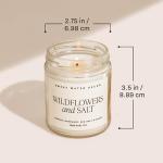 Sweet Water Decor Merry and Bright Candle - Bayberry, Fir, Nutmeg, and Clove Winter Holiday Scented Soy Candles for Home - 9oz Clear Jar, 40 Hour Burn Time, Made in The USA