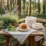 XenLife Compostable Paper Plates Set - 250PCS Disposable Heavy Duty Sugarcane Plate & Eco-Friendly Utensil Biodegradable Dinnerware Plates, Extra Long Forks, Knives & Spoons for Party (Brown)