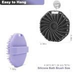 2-Pack Silicone Body Scrubber Shower Brushes,Exfoliating Body Scrubber for All Skin Type, Eco Friendly Shower Scrubber for Body, Silicone Body Brush for Showering (Gray & Purple)