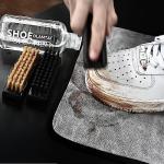 OLAMTAI Shoe Cleaner Kit for Sneaker, Cleaning Kit, Sneaker 10Oz with 3 Brush & Microfiber Towel Included, Shoe, Suede, Boot, Canvas, PU, Fabric, etc,Clear,(Madala-SC-210201)