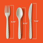 Hefty ECOSAVE Compostable Assorted Cutlery Set, Utensils for BBQs, Tailgates, Camping, Parties, and More, Includes 8 Forks, 8 Spoons, and 8 Knives, Compostable, Sustainable Design, 24 Count