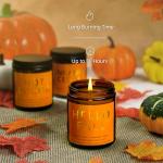 Fall Candles Set | 4 Pack Candles for Home Scented Natural Soy Wax, Autumn Gifts Set for Women Men, Fall Fragrance of Hellofall, Spice Pumpkin, Apple Cider, Hot Cocoa