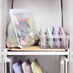 Stasher Premium Silicone Reusable Food Storage Stand-Up Bag Mega, Clear, Microwave, Sous Vide, Dishwasher, Oven and Freezer Safe, BPA Free, Leak-free, Eco-friendly, 104 Oz