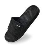 Hasina Shower Sandals Men Bathroom Slippers Non-Slip Indoor Home House Beach Shoes(10 M US Black