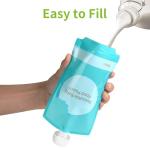 Kirecoo Reusable Baby Food Pouches - 12PCS 7oz Refillable Baby Food Storage Pouches, Squeeze Homemade Organic Applesauce Yogurt Smoothie Puree Storage for Kids Toddlers, Washable Freezer Safe