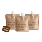BIO CORN Body Wash Recyclable Kraft Paper Pouch Bag (100 Pack, 1.1oz/30ml)