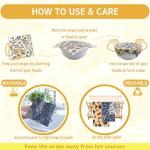 Reusable Beeswax Wrap - 9 Pack Beeswax Wraps for Food, Eco-Friendly Beeswax Food Wraps, Bread Sandwich Wrapper - Organic, Sustainable, Zero Waste, Reusable Plastic-Free Food Storage Wrap, 1XL, 3M, 5S