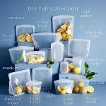 Stasher Premium Silicone Reusable Food Storage Bags, 4-Pack, Clear, Multi-Use Food Storage Bags, Lunch Bag, Travel Containers, BPA Free, Leak-free, Dishwasher-Safe, Eco-friendly