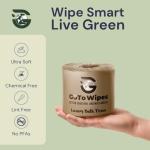 Premium Bamboo Toilet Paper | Organic Ultra Soft | Extra Thick 3 Ply | 400 Sheets | Chemical Free | Non Toxic & Chlorine Free | Sustainable Septic Safe Toilet Paper | 12 Mega Rolls by GoTo Wipes