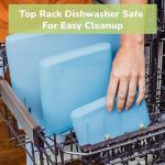 WeeSprout Reusable Silicone Bags (Set of 3) 100% Food Grade Storage Containers, Leakproof, Dishwasher & Microwave Safe, Snack, Sandwich, Quart, & Half Gallon Sizes