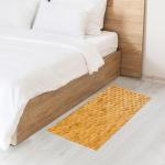 Bamboo Bath Mat Bathroom Runner Long Large Rugs Floor Wood Shower Bathtub Waterproof Non Slip Accessories 16x34 Inch Easy to Clean, Natural, 1 pc