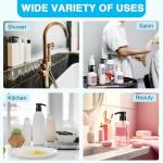 20-Pack Shampoo Pumps for Liter 33.8 oz Shampoo and Conditioner, Pump Dispenser Fits Most Salon Bottles with 1.1 inch Wide Opening, Black & White Replacement Pump for Soft Hair Products, Body Wash