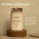 Bare Botanics Warm Vanilla Oak Scented Soy Candle - Premium Candle in 16 oz Mason Jar - 100% Natural Soy Wax & Plant-Based Fragrance Oils, Softly-Scented - Handpoured in WI - 85 Hrs Long Burning