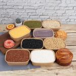 JAYEEY 22OZ Disposable Kraft paper bowls with lids, Rectangle Food containers Soup Bowls Party Supplies Treat Bowls 50 PACK