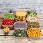 JAYEEY 22OZ Disposable Kraft paper bowls with lids, Rectangle Food containers Soup Bowls Party Supplies Treat Bowls 50 PACK