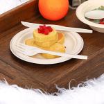 Gezond Compostable Forks 50 Count 7 Inch No Plastic Disposable Forks Heavy-duty Cutlery Set Eco-Friendly Utensils for Party Wedding Camping Office Picnic