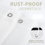 Gonelle Eco-Friendly PEVA Shower Curtain Liner – Waterproof, Quick-Dry & Odorless, Minimalist Semi-Transparent Plaid Design – 71×71″ with Hooks，Clear Stripes