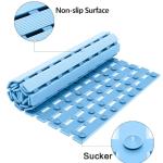 BEMISO Shower Mat Non Slip Bathtub Mat with Suction Cups and Drain Holes 37.4 x15.7 Inch Bath Mat for Tub & Shower.Easy Dry,Easy to Cut,Eco-Friendly