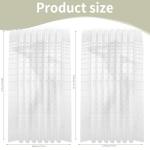 Gonelle Eco-Friendly PEVA Shower Curtain Liner – Waterproof, Quick-Dry & Odorless, Minimalist Semi-Transparent Plaid Design – 71×71″ with Hooks，Clear Stripes