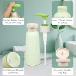 UMETASS 6.7oz Travel Shampoo Bottle with Flip Cap, Refillable Plastic Pump Bottles Dispenser for Soap, Shampoo, Lotions, Liquid Body Wash, Creams and Massage Oil (2Pack, 6.7oz/200ml)