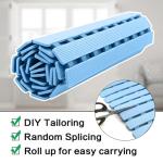 BEMISO Shower Mat Non Slip Bathtub Mat with Suction Cups and Drain Holes 37.4 x15.7 Inch Bath Mat for Tub & Shower.Easy Dry,Easy to Cut,Eco-Friendly