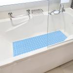 BEMISO Shower Mat Non Slip Bathtub Mat with Suction Cups and Drain Holes 37.4 x15.7 Inch Bath Mat for Tub & Shower.Easy Dry,Easy to Cut,Eco-Friendly