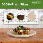 125 Eco-Friendly 7" Compostable Sugarcane Plates