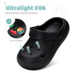 Toddler Clogs Classic Boys Girls Water Shoes Kids Slip On Sandals Children Summer Slippers Garden Beach Pool Shower Slides Black