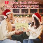 Holiday Scented Candle Gift Set, 6 Pack Natural Soy Candles for Home, Long Lasting Christmas Gifts for Women, Men, Friends & Family, Winter Aromatherapy Candle Set for Relaxing & Home Décor